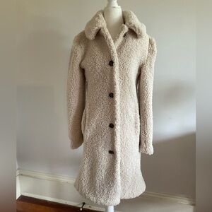J. Crew Cream Sherpa Coat XS